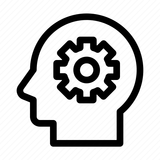 Cog, head, mind, thinking icon - Download on Iconfinder
