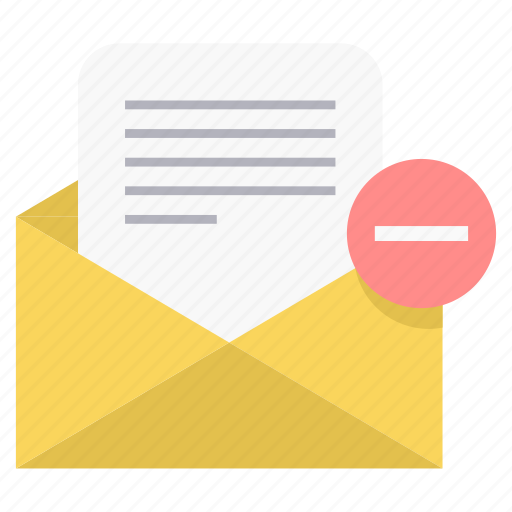 Envelope, letter, minus, nagetive, report, delete, mail icon - Download on Iconfinder