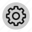 circle, cog, cogwheel, gear, settings, user interface, web 