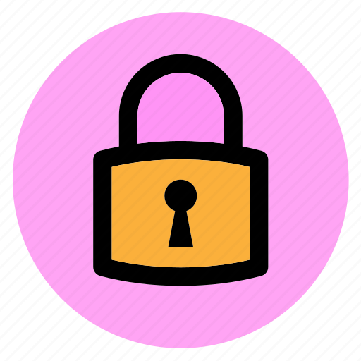 Circle, locked, padlock, round, security, user interface, web icon - Download on Iconfinder