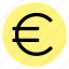 circle, currency, euro, money, round, user interface, web 