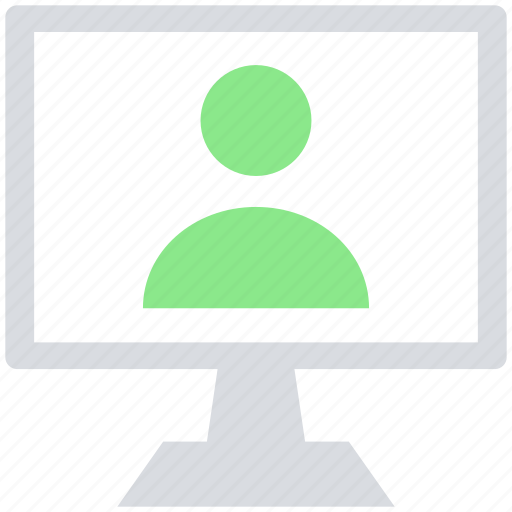 Internet, lcd, online chat, person, user icon - Download on Iconfinder