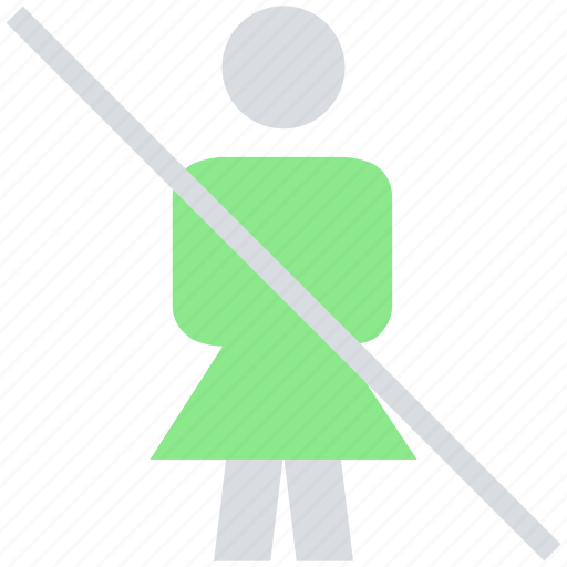 Ban, female, people, person, profile, stand, user icon - Download on Iconfinder