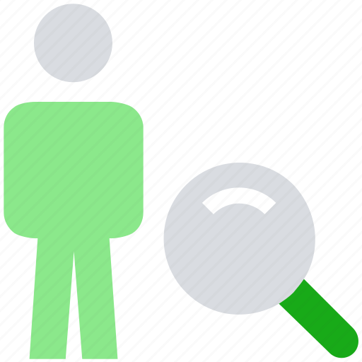 Find, magnifier glass, male, people, person, stand, user icon - Download on Iconfinder