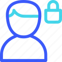 lock, male, user, avatar