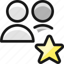 actions, multiple, star