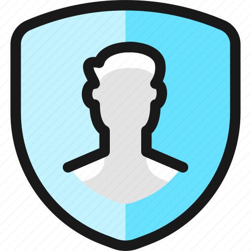 Shield, man, single icon - Download on Iconfinder