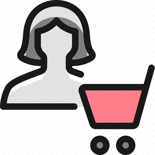 Single, woman, actions, cart icon - Download on Iconfinder