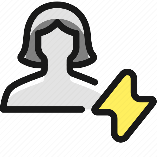 Flash, single, woman, actions icon - Download on Iconfinder