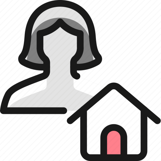 Home, single, woman, actions icon - Download on Iconfinder