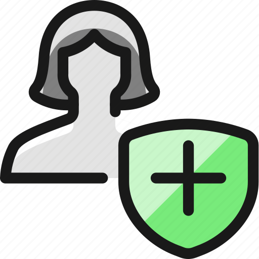 Shield, single, woman, actions icon - Download on Iconfinder