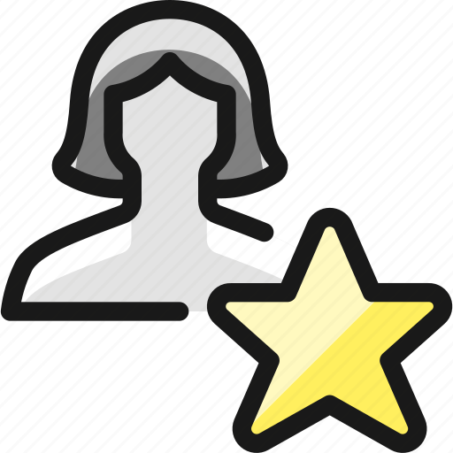 Star, single, woman, actions icon - Download on Iconfinder