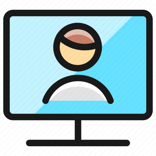 Single, man, monitor icon - Download on Iconfinder