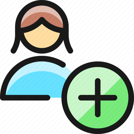 Single, woman, add, actions icon - Download on Iconfinder