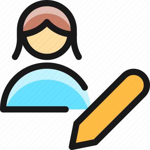 Single, woman, edit, actions icon - Download on Iconfinder