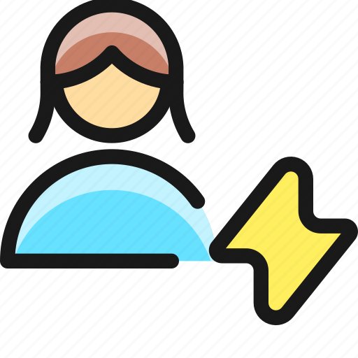 Single, woman, actions, flash icon - Download on Iconfinder