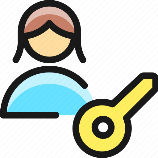 Single, woman, key, actions icon - Download on Iconfinder