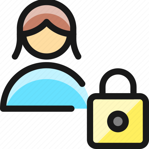 Single, woman, lock, actions icon - Download on Iconfinder
