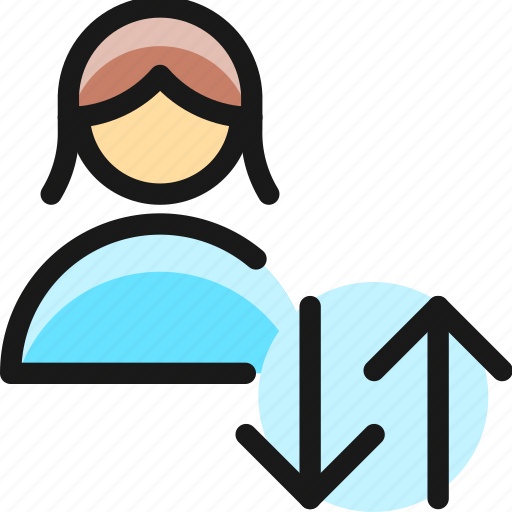 Down, single, woman, up, actions icon - Download on Iconfinder