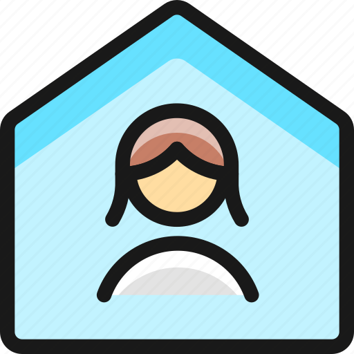 Single, woman, home icon - Download on Iconfinder