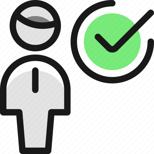 Single, man, check icon - Download on Iconfinder