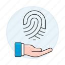 access, biometric, fingerprint, hand, identification, offer, provide, share, user