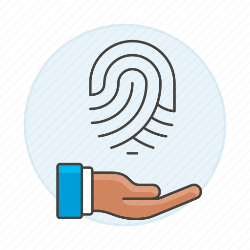 Hand, fingerprint, offer, user, share, identification, biometric icon - Download on Iconfinder