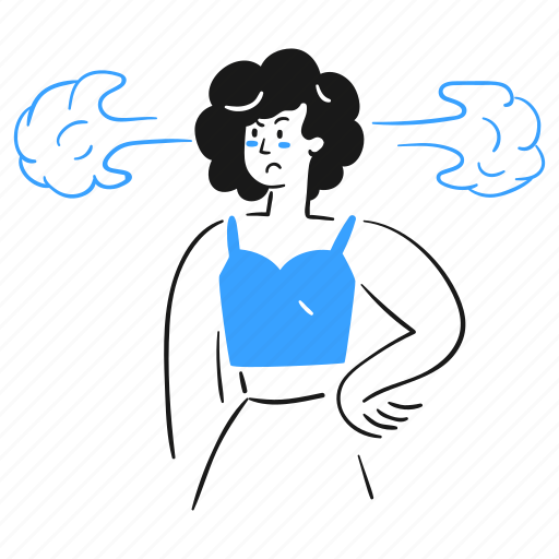 Being, in, bad, mood, user, angry, upset illustration - Download on Iconfinder