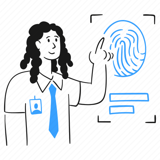 Fingers, id, user, recognition, biometric, authentication, unlock illustration - Download on Iconfinder