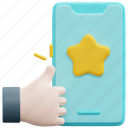 usability, ux, ui, testing, hand, star, mobile, 3d