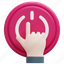 button, ux, ui, push, hand, finger, interface, 3d 