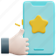usability, ux, ui, testing, hand, star, mobile, 3d 