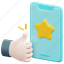 usability, ux, ui, testing, star, hand, mobile, 3d 