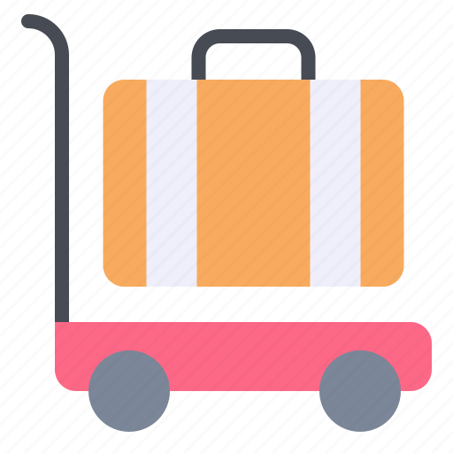 Airport, bag, baggage, luggage, suitcase, travel, trolley icon - Download on Iconfinder