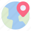 earth, map, pin, placeholder, planet, position 