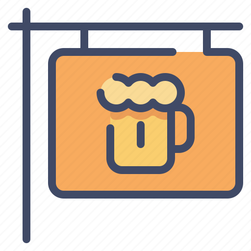 Bar, beer, drink, pub, signboard icon - Download on Iconfinder