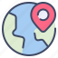 earth, map, pin, placeholder, planet, position 