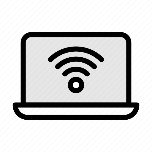 Wifi, internet, signal, laptop, computer icon - Download on Iconfinder
