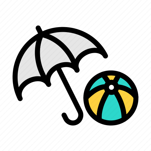 Ball, umbrella, beach, vacation, play icon - Download on Iconfinder