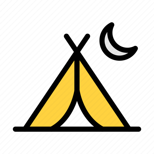 Camp, tent, outdoor, night, vacation icon - Download on Iconfinder