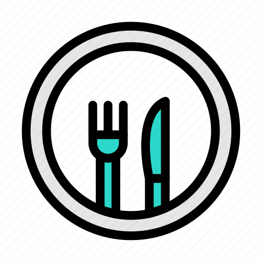 Hotel, restaurant, food, fork, plate icon - Download on Iconfinder