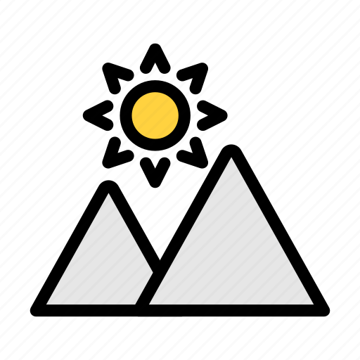 Mountains, landscape, vacation, tour, sun icon - Download on Iconfinder