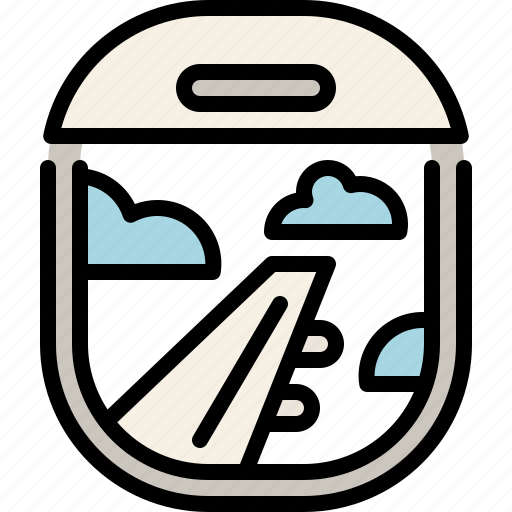 Airplane, flight, holiday, tourism, travel, vacation, window icon - Download on Iconfinder