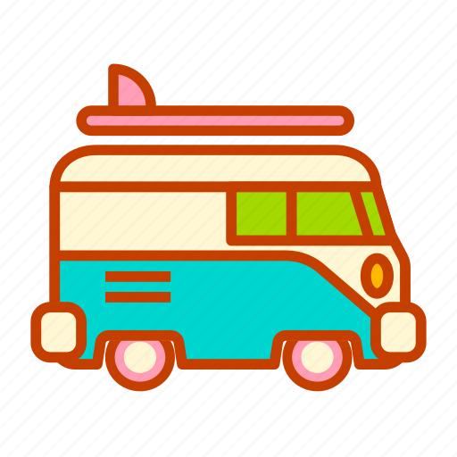 Combi, holiday, road, summer, surfing, trip, vacation icon - Download on Iconfinder