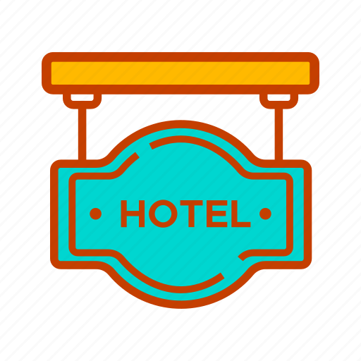 Hotel, sign, direction, road, travel, navigation, vacation icon - Download on Iconfinder