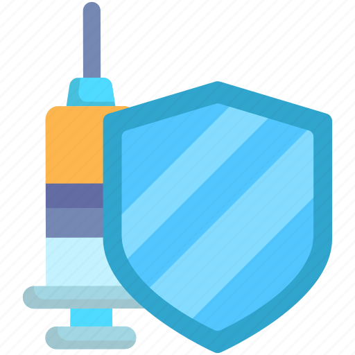 Vaccination, protection, vaccine, shield, health care, insurance, injection icon - Download on Iconfinder