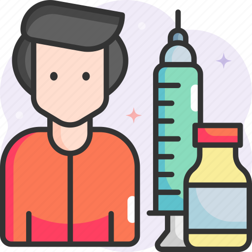 Male, people, vaccine, injection, medicine icon - Download on Iconfinder