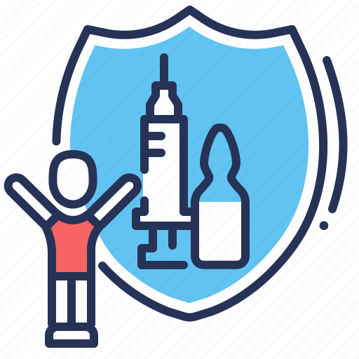 Injection, kid, shield, vaccination icon - Download on Iconfinder