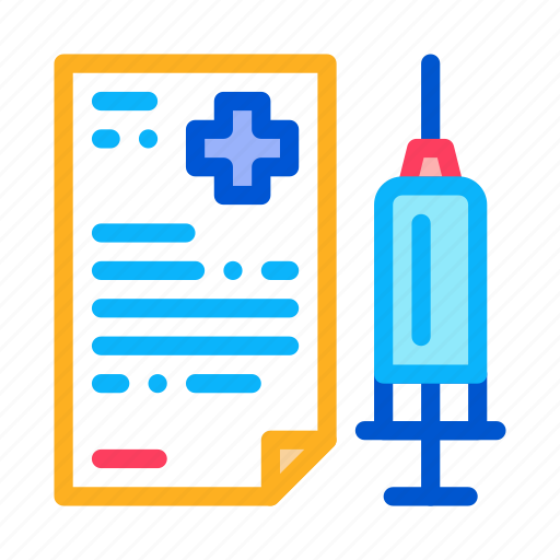 Healthcare, injection, medical, outlie, report, syringe, vaccination icon - Download on Iconfinder