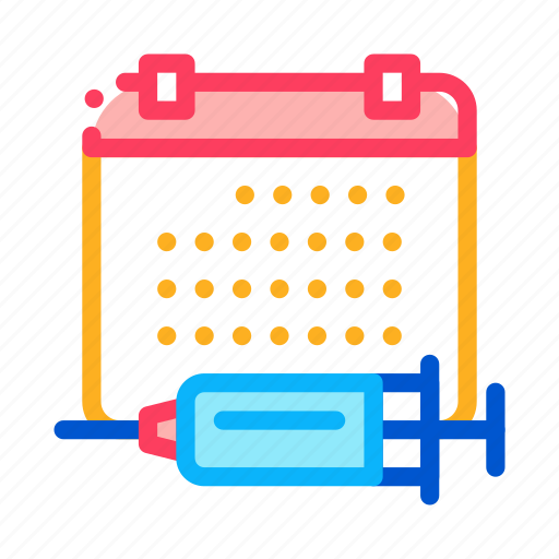 Baby, healthcare, injection, outlie, schedule, syringe, vaccination icon - Download on Iconfinder